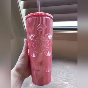 Starbucks Spring 2023 Pink Scale Texture Tumbler